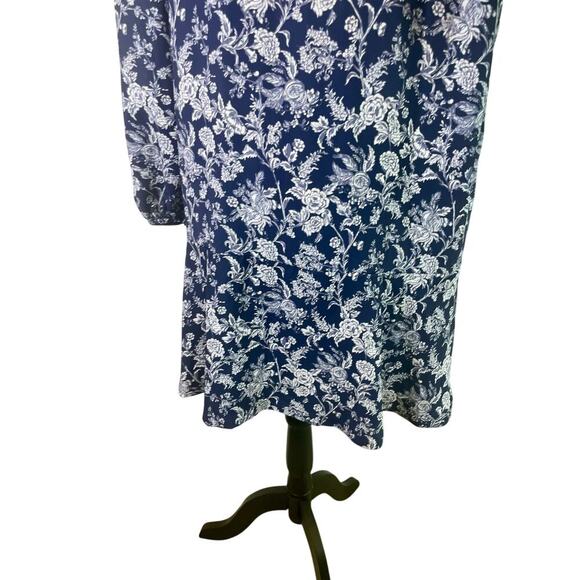 SMITH & QUINN DRESS THE L.A. BOUQUET NAVY BLUE SZ XL LONG SLEEVE SOPHISTICATED - Picture 9 of 16